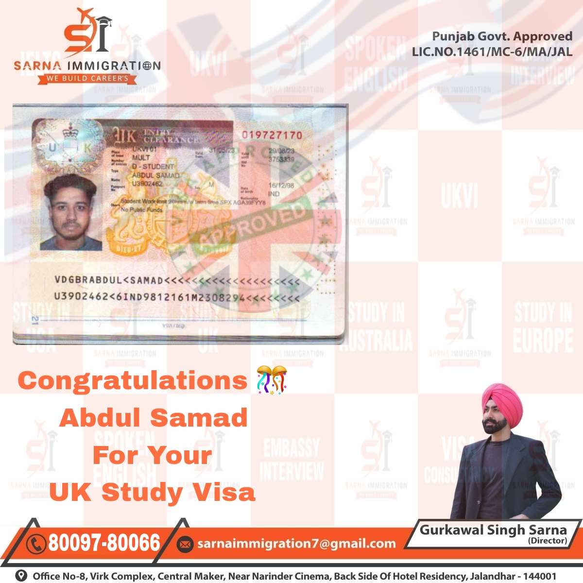 U.K STUDY VISA SUCCESS STORY