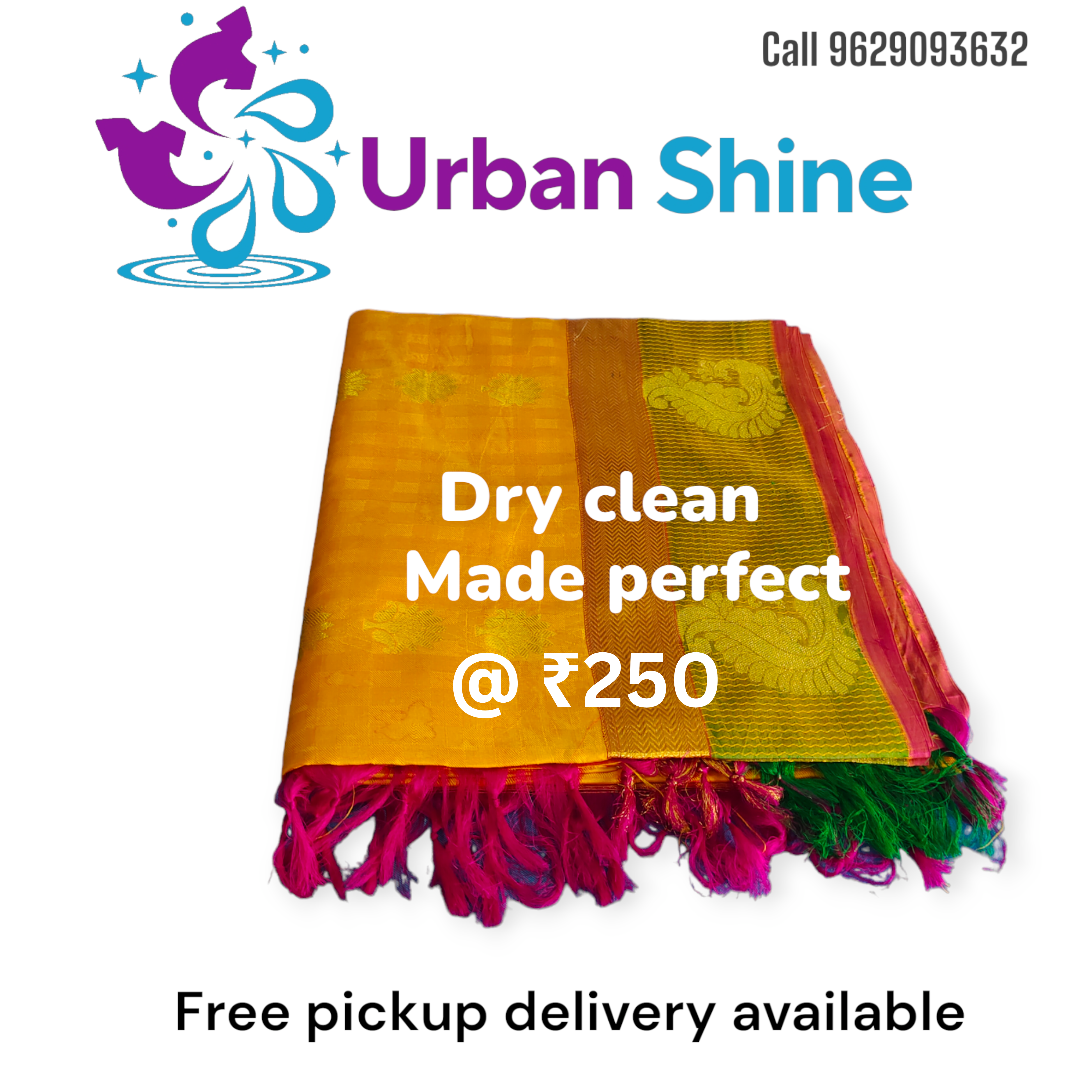 Saree Dry Cleaning start @ ₹250