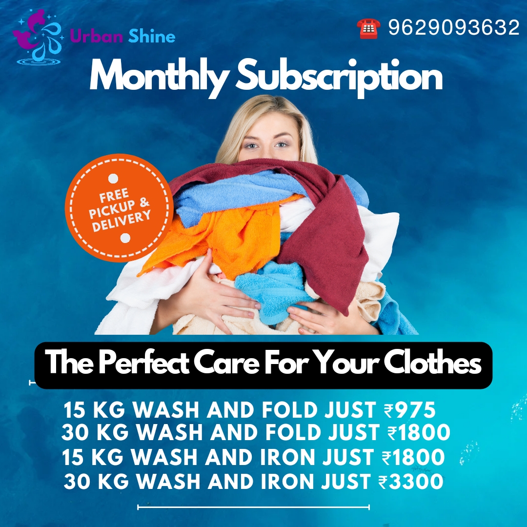 Laundry monthly subscription start @ ₹975